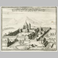 1720 veroeffentlicht der Augsburger Stecher und Verleger Gabriel Bodenehr einen Stich des Klosters Ettal. sueddeutscher-barock.ch.jpg